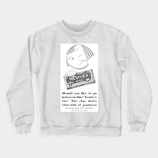 Nestle - Milk Chocolate - 1929 Vintage Advert Crewneck Sweatshirt